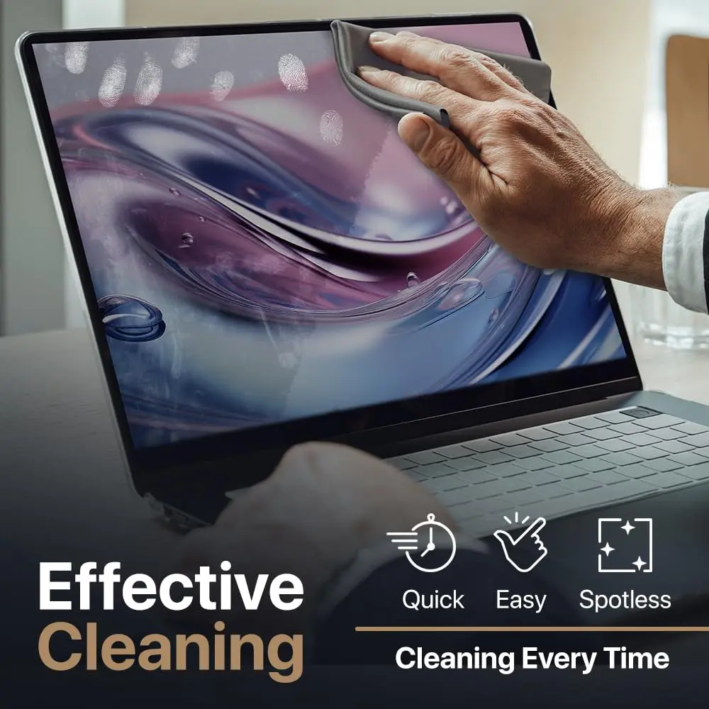 Kuzy Premium Microfiber Cleaning Cloths 11.5 x 7.5 inches (3 Pack, Gray) | Lint-Free Screen & Lens Cleaner - view 8