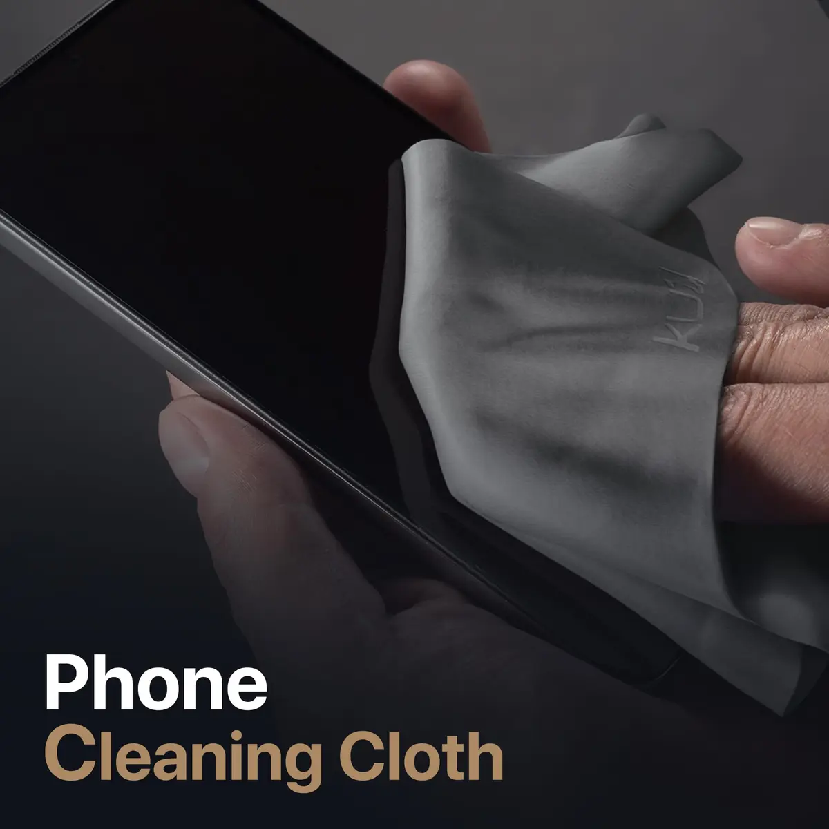Kuzy Premium Microfiber Cleaning Cloths 11.5 x 7.5 inches (3 Pack, Gray) | Lint-Free Screen & Lens Cleaner - view 4