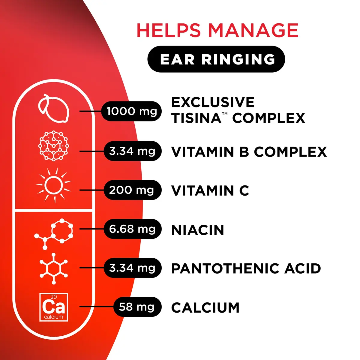 LIPO Ear Ringing Support Caplets 150 Count (675 g) | Clinically Studied Bioflavonoid Formula for Inner Ear Health - view 7