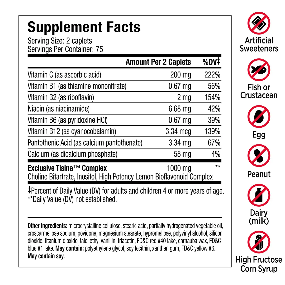 LIPO Ear Ringing Support Caplets 150 Count (675 g) | Clinically Studied Bioflavonoid Formula for Inner Ear Health - view 2