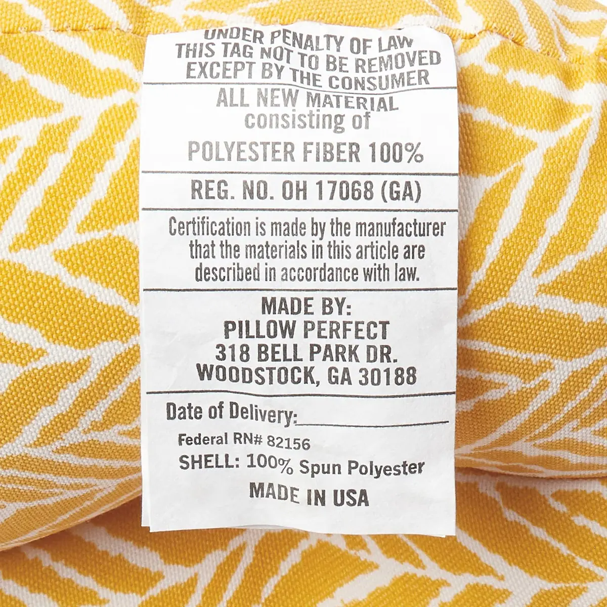 Pillow Perfect Outdoor/Indoor Herringbone Egg Yolk Reversible Chair Pads, 15.5" x 16" | Bright Yellow, 2 Pack - view 5