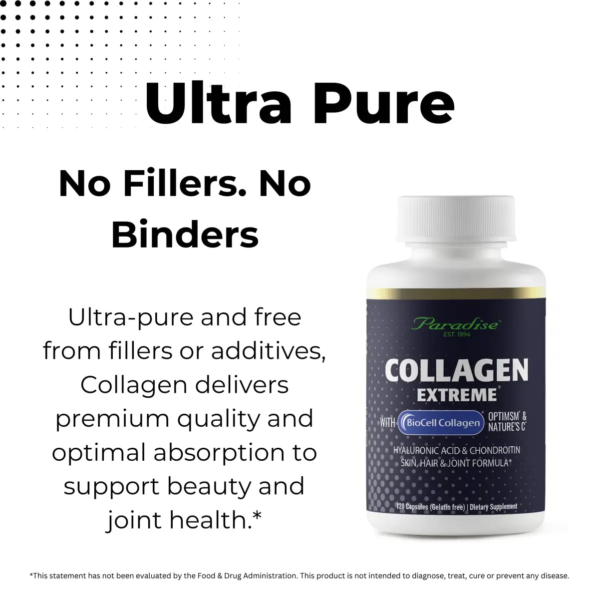 Paradise Herbs Collagen Extreme with BioCell and Nature's C Capsules | Supports Skin, Joints & Hair (120 capsules) - view 2