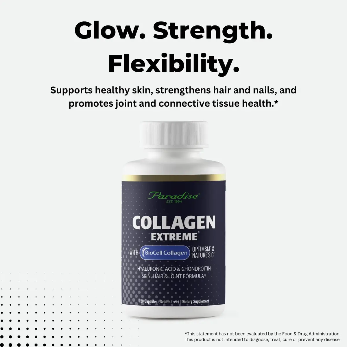 Paradise Herbs Collagen Extreme with BioCell and Nature's C Capsules | Supports Skin, Joints & Hair (120 capsules) - view 4