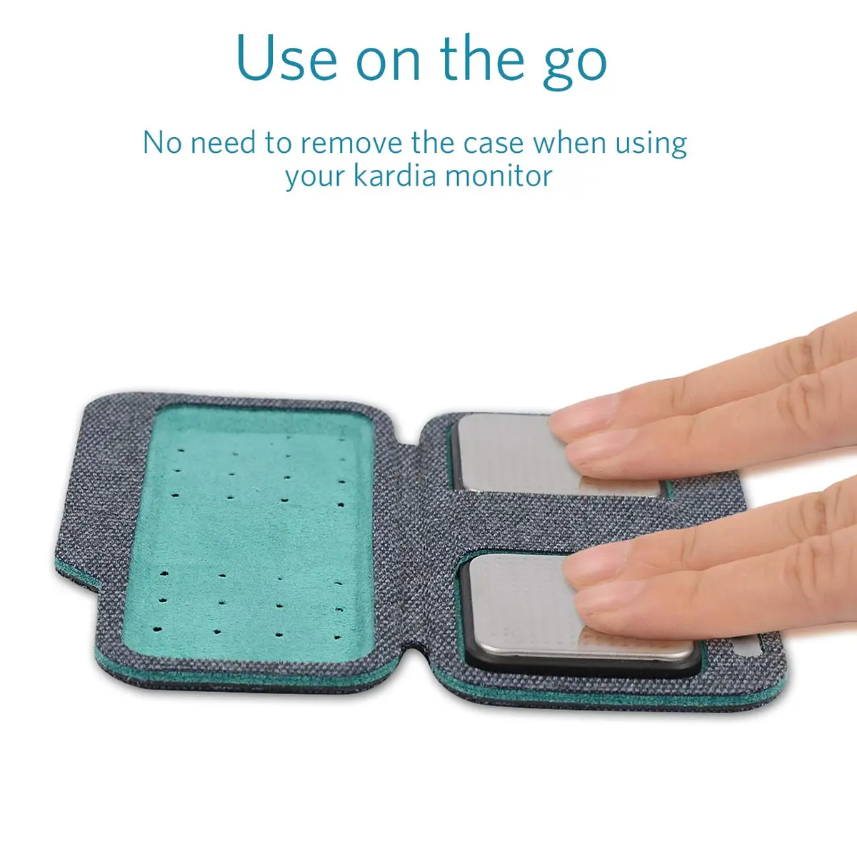 CoBak Carrying Case for Kardia Mobile EKG Monitor | Compact, Magnetic Closure, Skin-Friendly Microfiber, Fits in Pocket - view 4