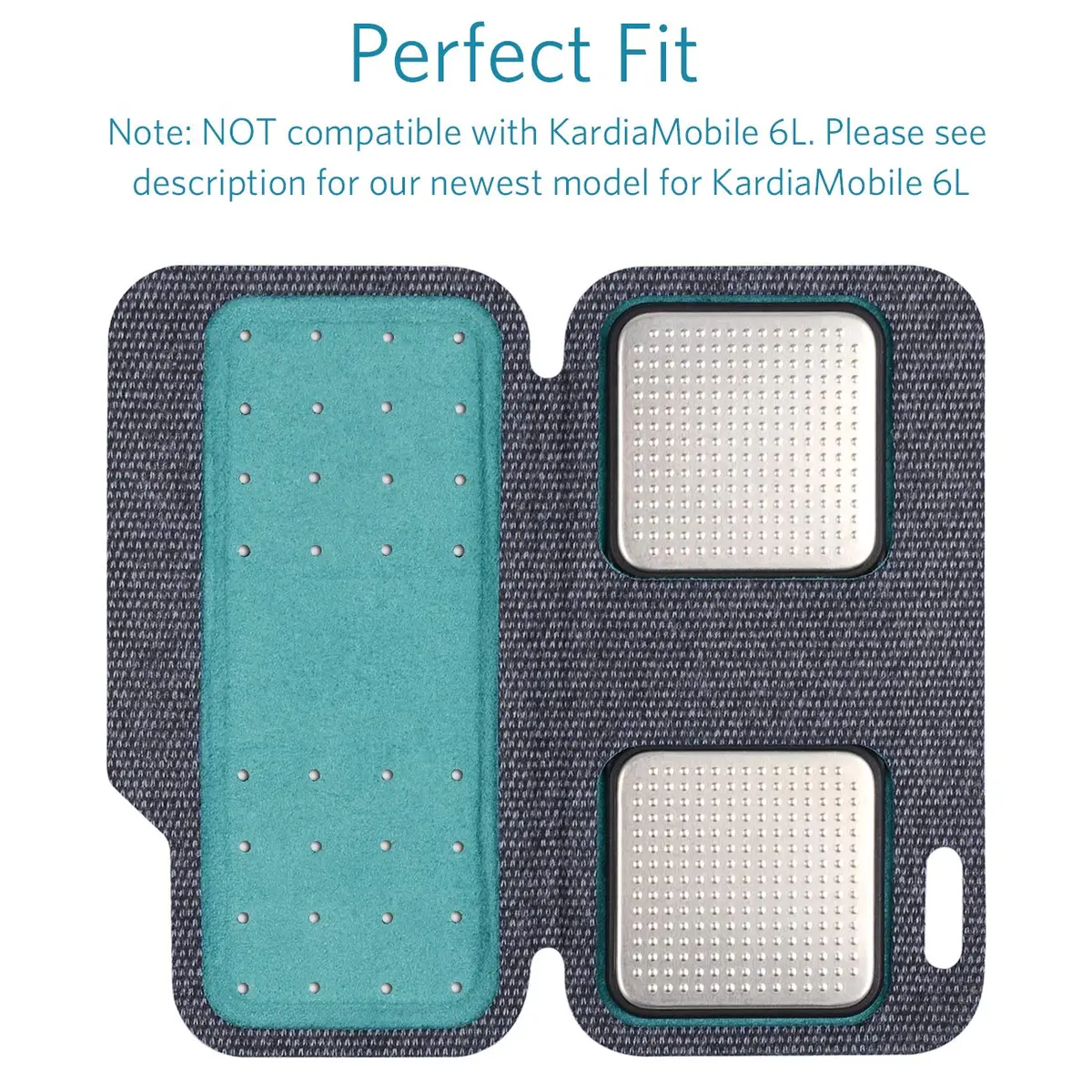 CoBak Carrying Case for Kardia Mobile EKG Monitor | Compact, Magnetic Closure, Skin-Friendly Microfiber, Fits in Pocket - view 2