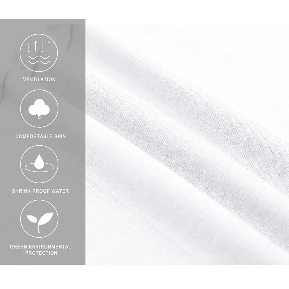 Janmid Men Casual Linen Pants White S | Breathable Summer Trousers for Men - view 6