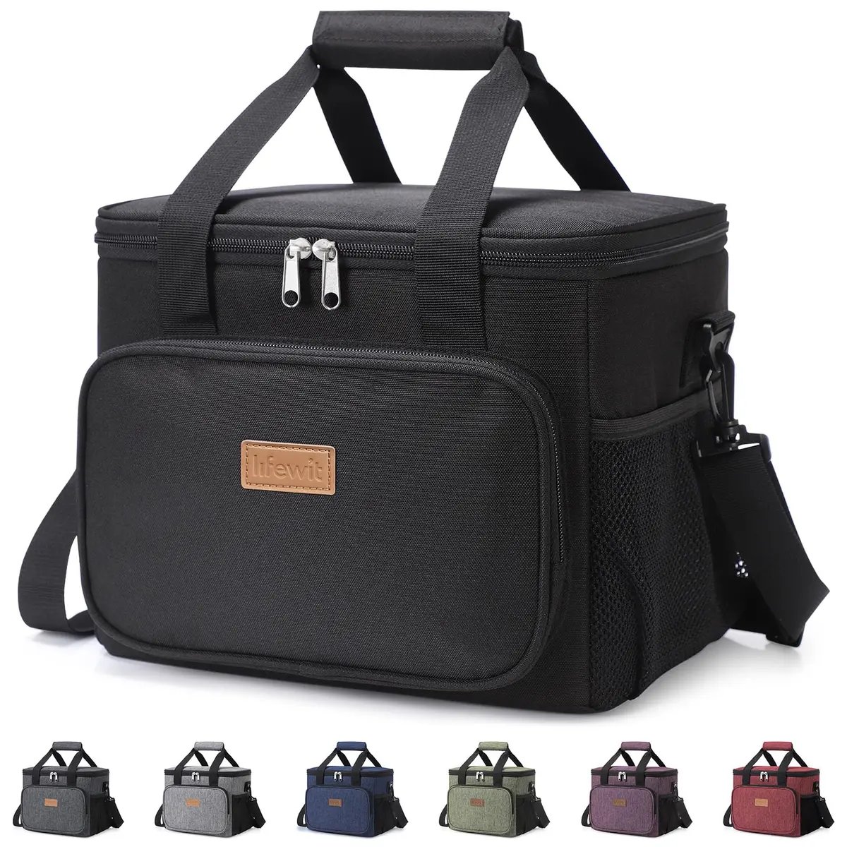 Lifewit Insulated Lunch Box for Men, 15L | Large Cooler Bag with Zipper & Shoulder Strap - main product image