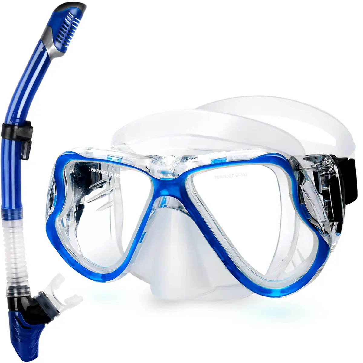 Greatever Snorkeling Gear for Adults Kids | Anti-Fog Dry Snorkel Mask Set with Panoramic View - main product image