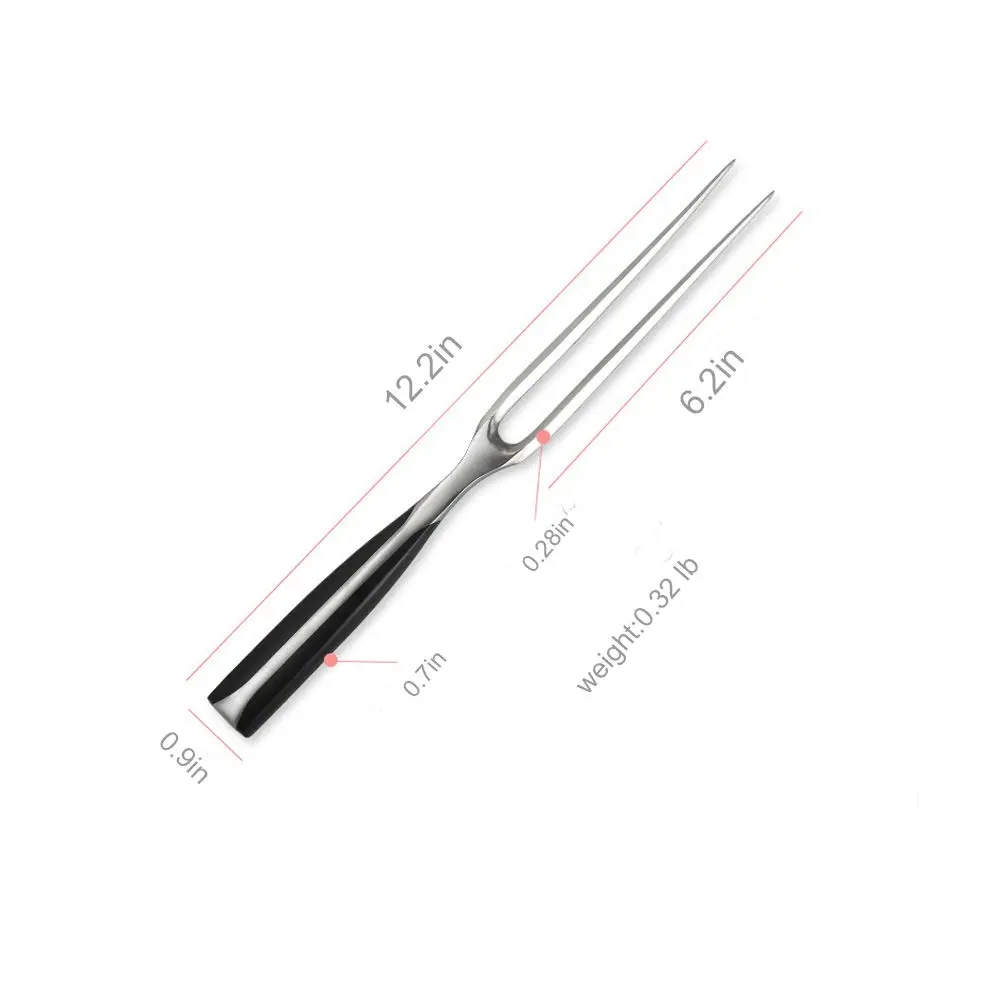 KILA JOJO Chef Pro Stainless Steel Carving Fork 12 Inch | Durable, Ergonomic Meat & Poultry Tool - view 2