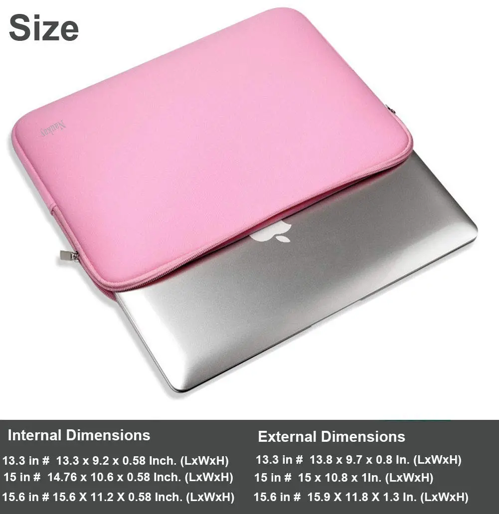 Naukay 15.6 Inch Laptop Sleeve | Water-Resistant Neoprene Case for Notebook & Tablet - view 4