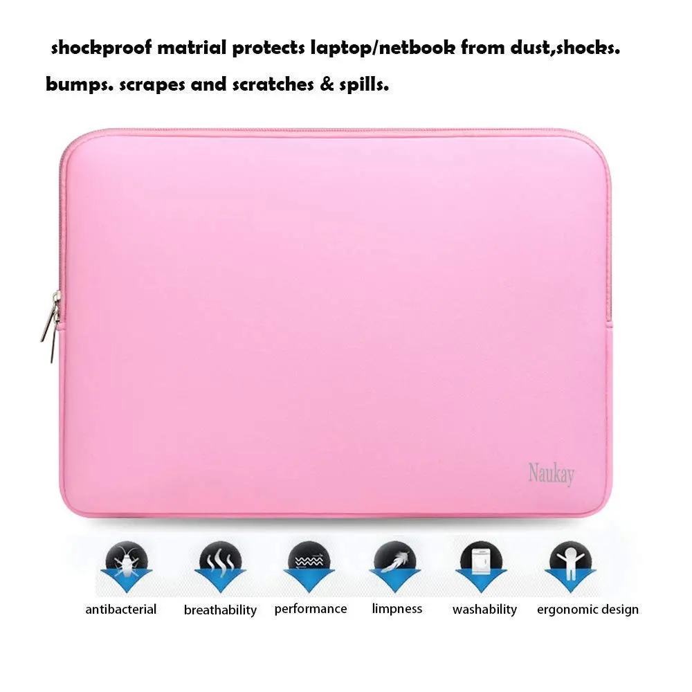 Naukay 15.6 Inch Laptop Sleeve | Water-Resistant Neoprene Case for Notebook & Tablet - view 5