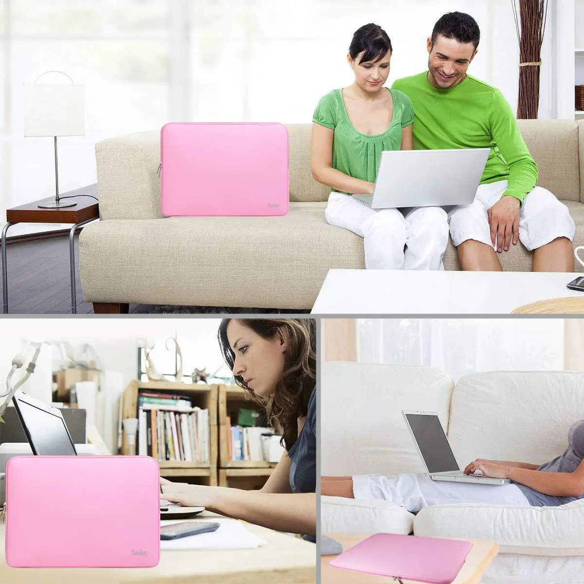 Naukay 15.6 Inch Laptop Sleeve | Water-Resistant Neoprene Case for Notebook & Tablet - view 7