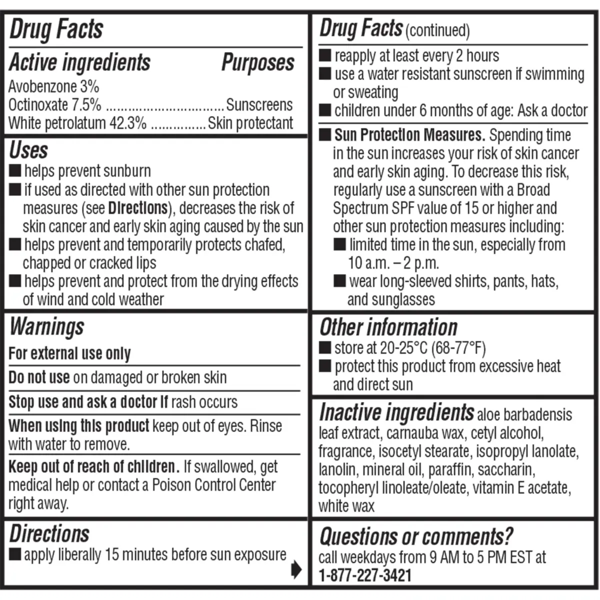 ChapStick Moisturizer Original Lip Balm Tubes SPF 15 0.45 ml (0.015 Fl Oz) | Hydrates and Protects Lips - view 9