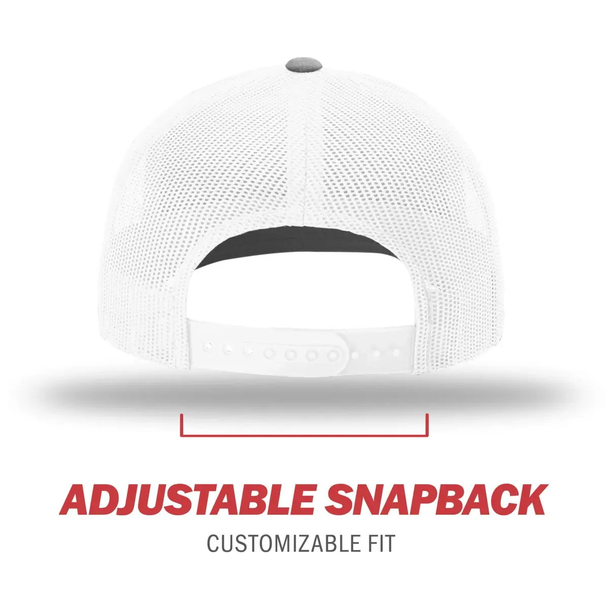 Richardson 112 Trucker Baseball Cap - Black/White/Heather Grey, One Size - view 4