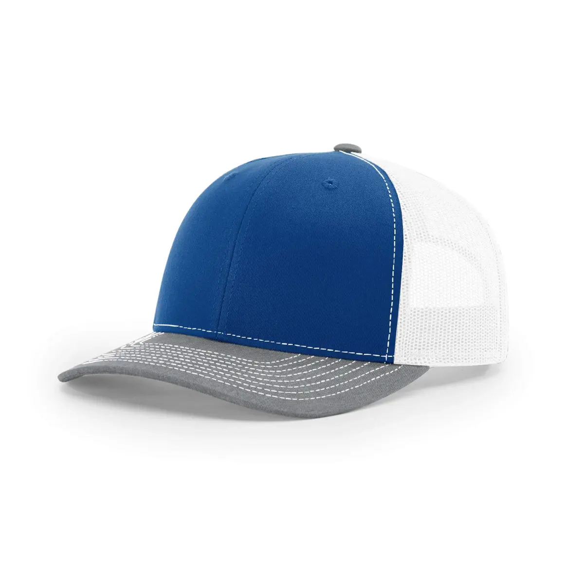 Richardson 112 Trucker Baseball Cap - Royal/White/Heather Grey, One Size - main product image