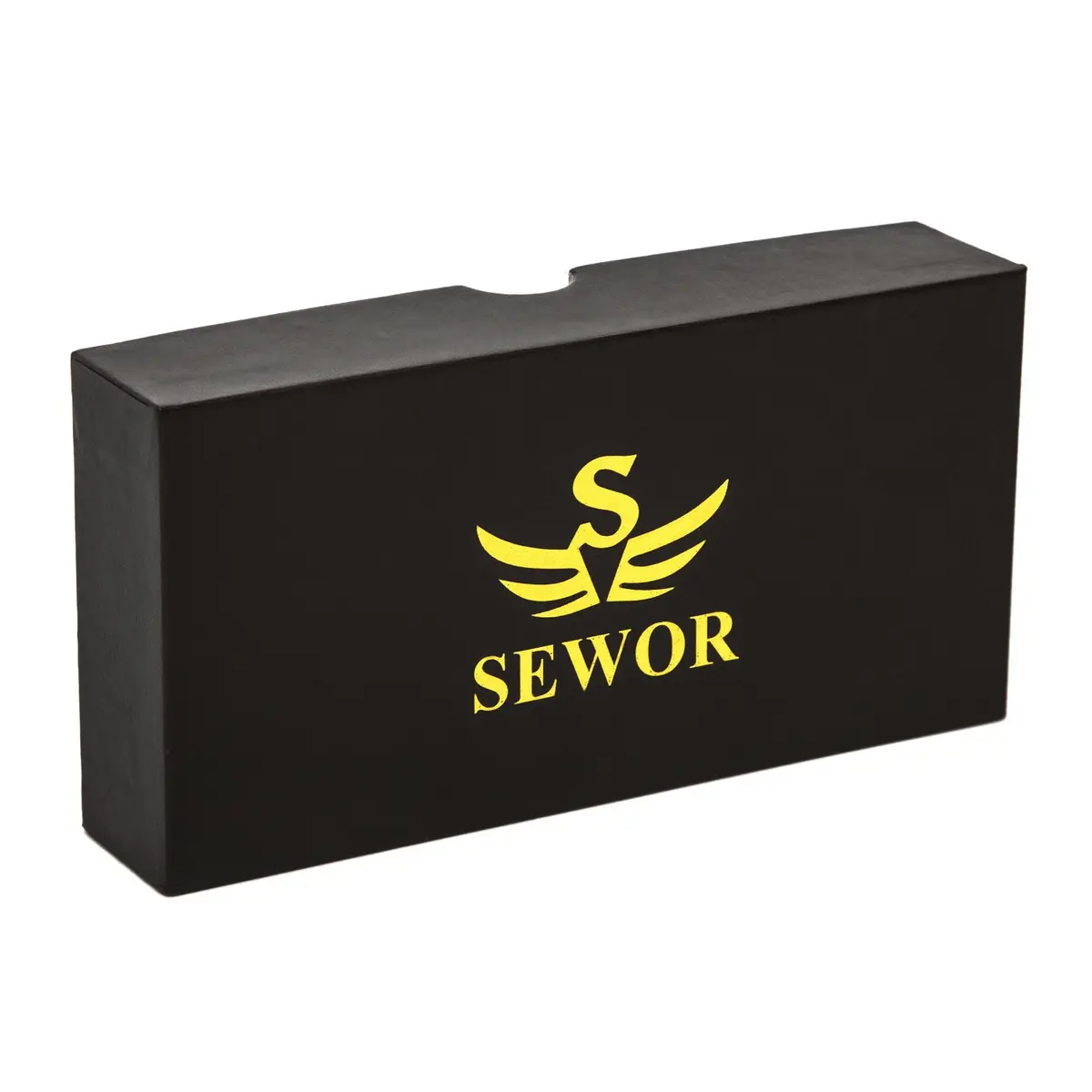 SEWOR Men's Mechanical Skeleton Watch 41mm (Gold) | Vintage Style Leather Strap - view 7