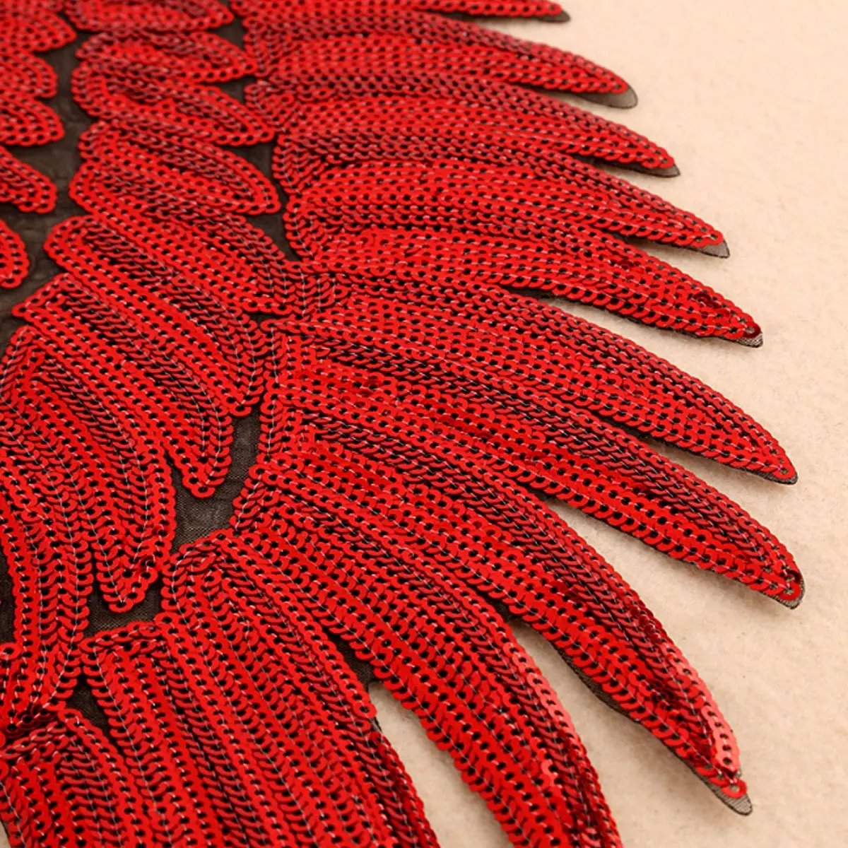 Kennedy Manufacturing Sequins Large Angel Wings Patches 13 in (33 cm) | Eye-Catching DIY Embellishments for Jackets & Jeans - view 4