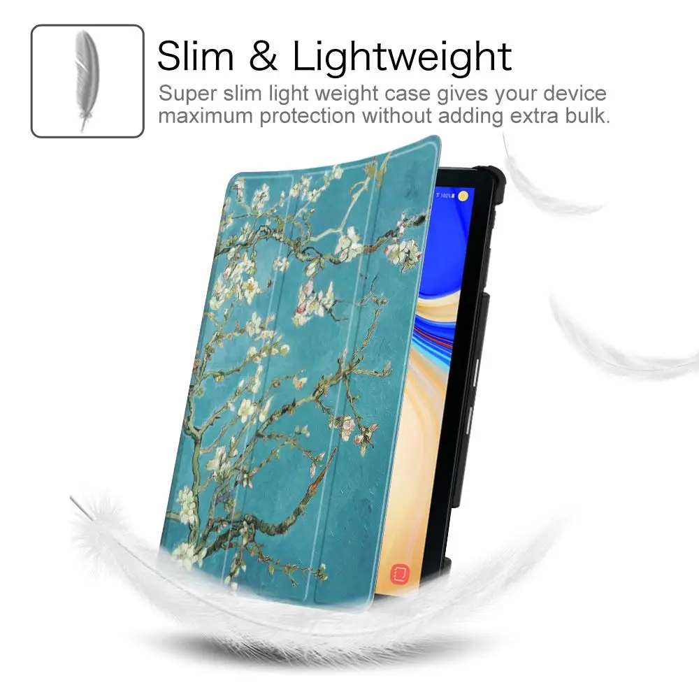 FINTIE Slim Case for Samsung Galaxy Tab S4 10.5 2018, Blossom | Protective Flip Cover with Stand & S Pen Holder - view 8