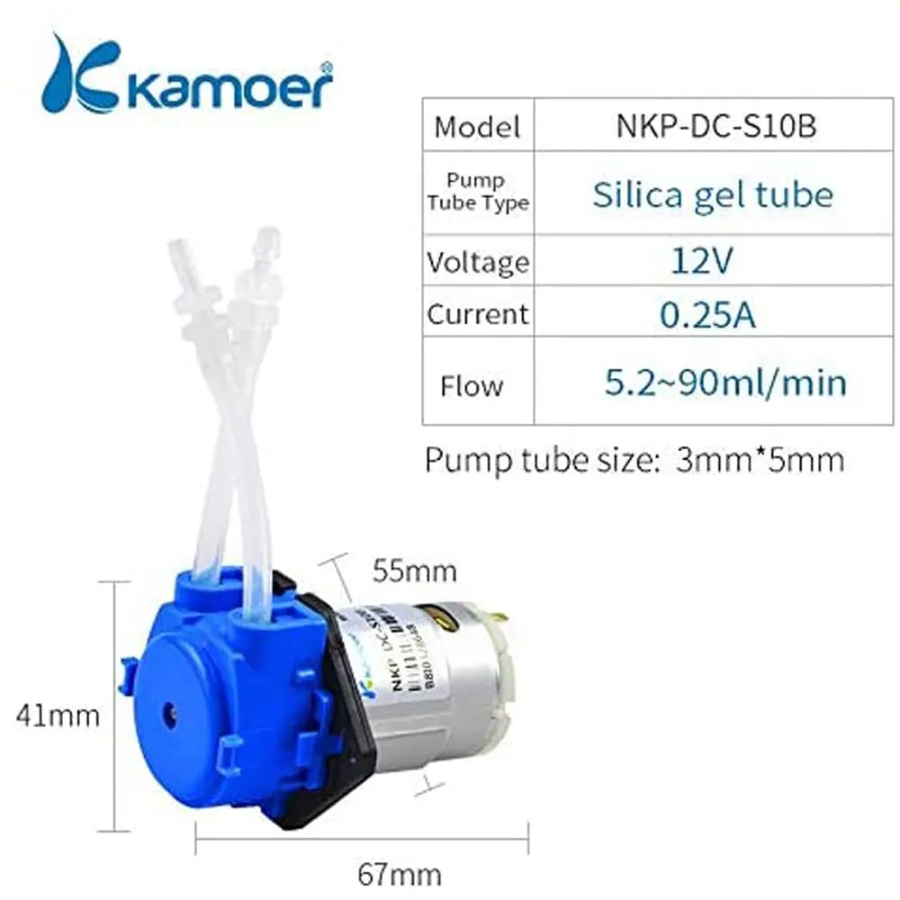 Kamoer NKP Low Flow Peristaltic Pump 12V DC | Compact Aquarium & Lab Dosing - view 6