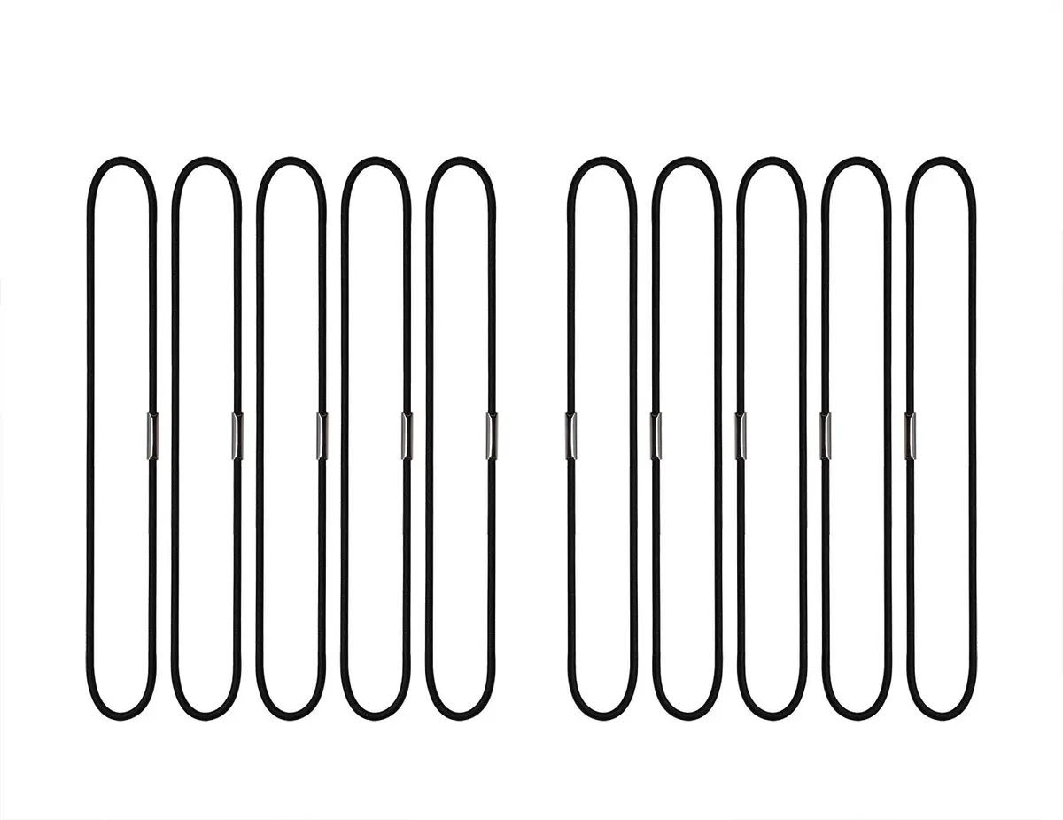 Mini Skater 10Pcs Black Notebook Elastic Bands | Durable Travel Journal Accessories - main product image