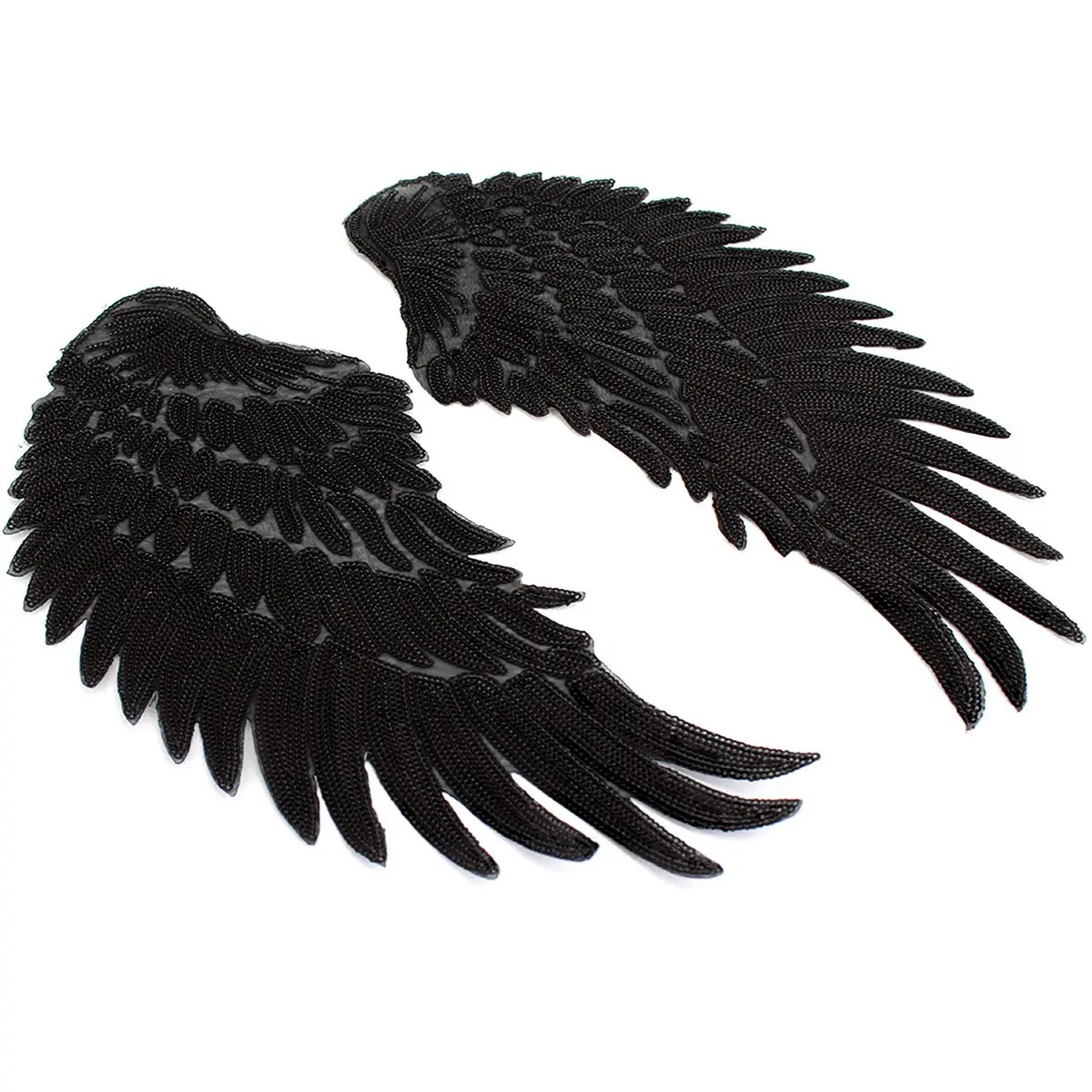 Kennedy Manufacturing Large Angel Wings Patch 13 in (33cm) x 6.3 in (16cm) | Embroidered Sequin DIY Decoration - view 5
