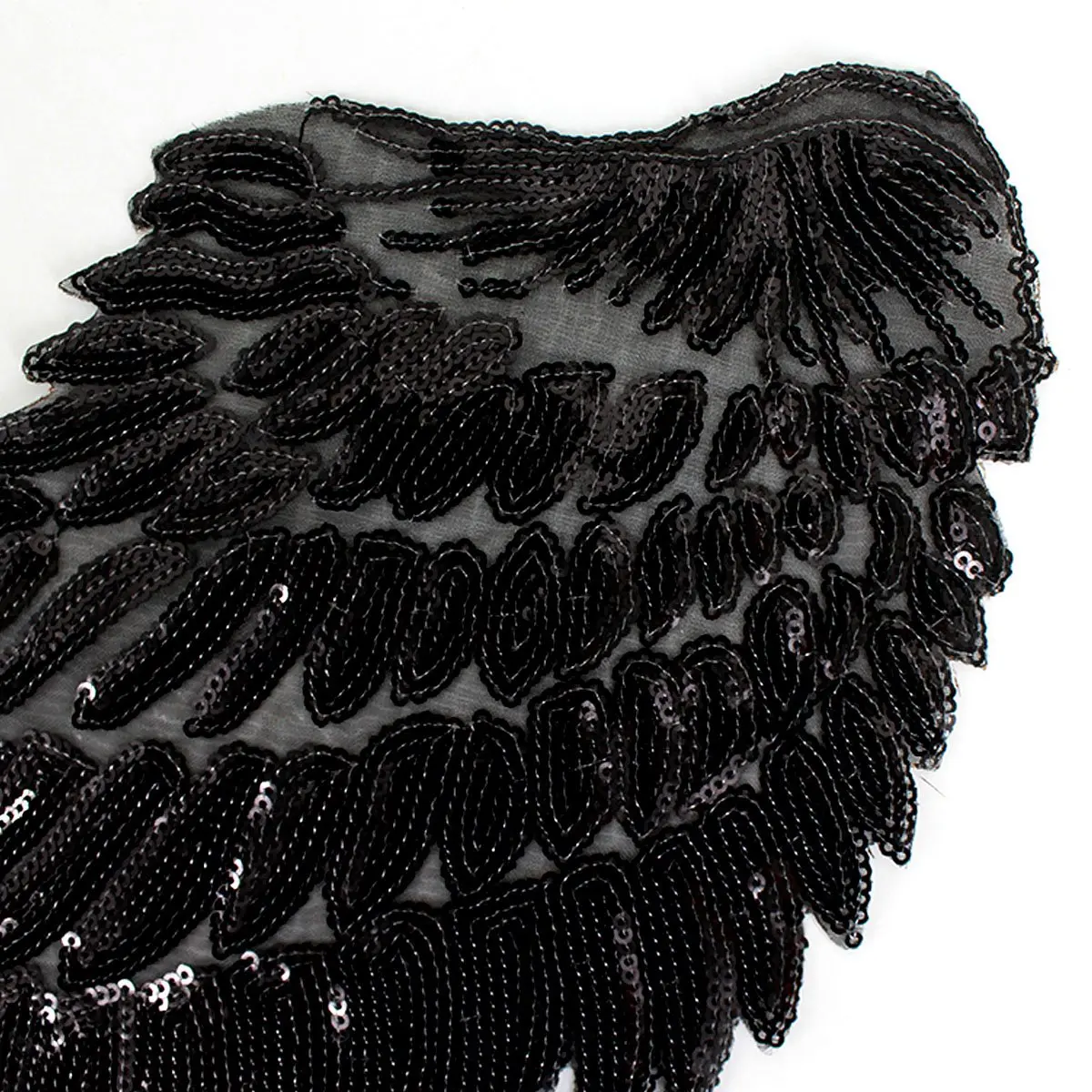Kennedy Manufacturing Large Angel Wings Patch 13 in (33cm) x 6.3 in (16cm) | Embroidered Sequin DIY Decoration - view 3