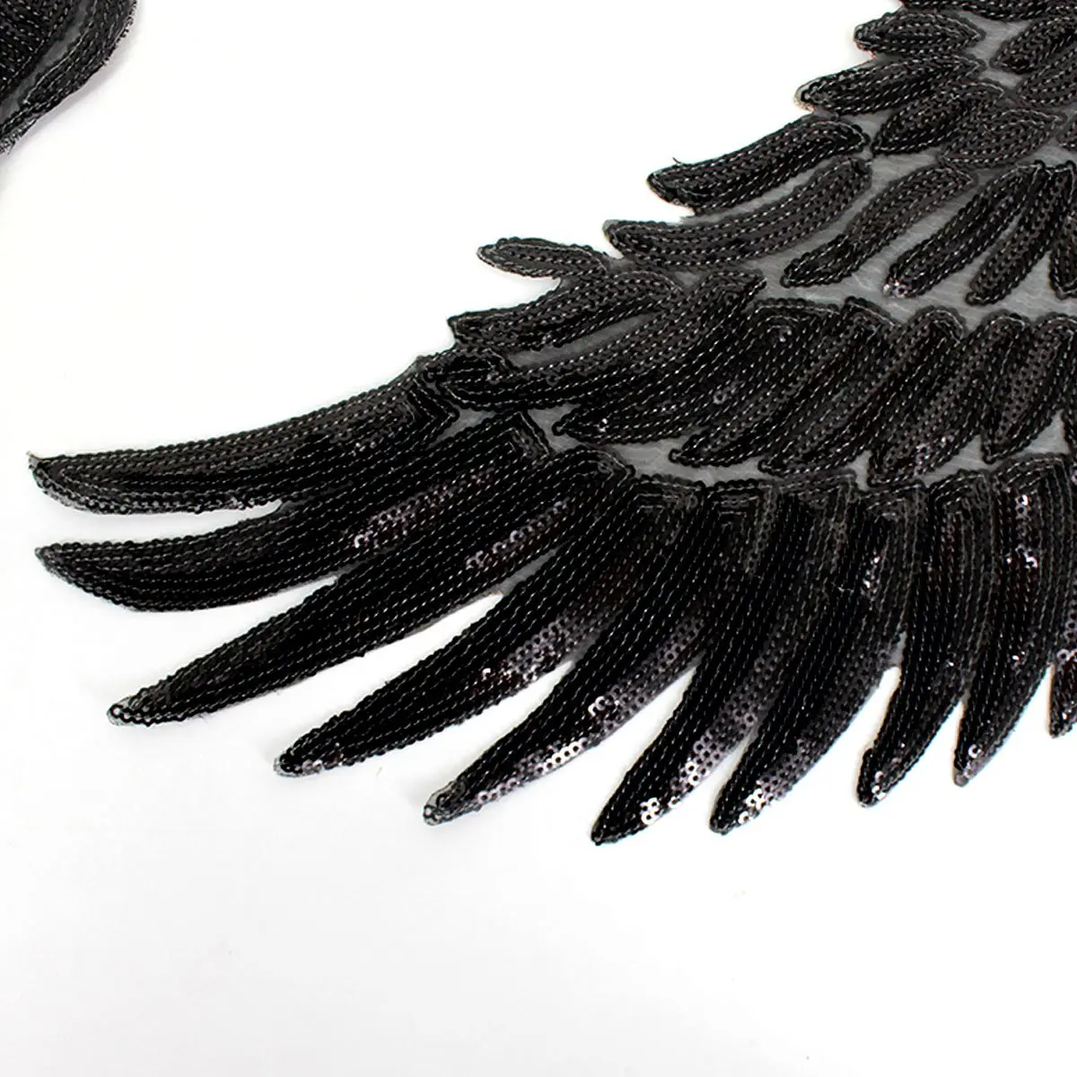 Kennedy Manufacturing Large Angel Wings Patch 13 in (33cm) x 6.3 in (16cm) | Embroidered Sequin DIY Decoration - view 4