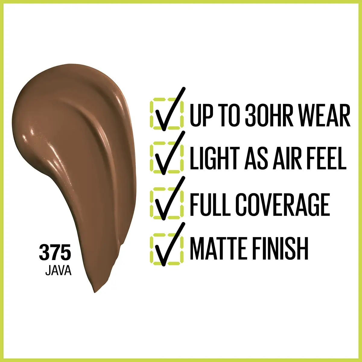 Maybelline Super Stay Java Full Coverage Liquid Foundation 30ml - Active Wear Matte Finish - view 2