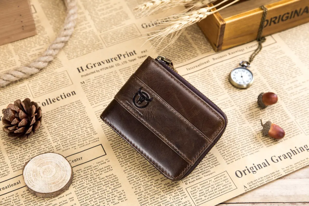 NOVATECH BULLCAPTAIN Genuine Leather RFID Blocking Wallet for Men | 11.5cm x 9.5cm x 2.5cm (Large) - view 8