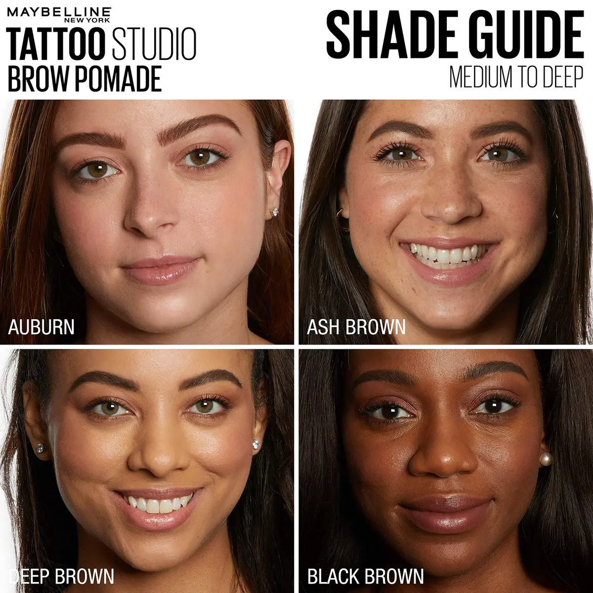 Maybelline TattooStudio Brow Pomade Black Brown 0.11 oz (3.1 g) | Long-Lasting Waterproof Eyebrow Makeup - view 8