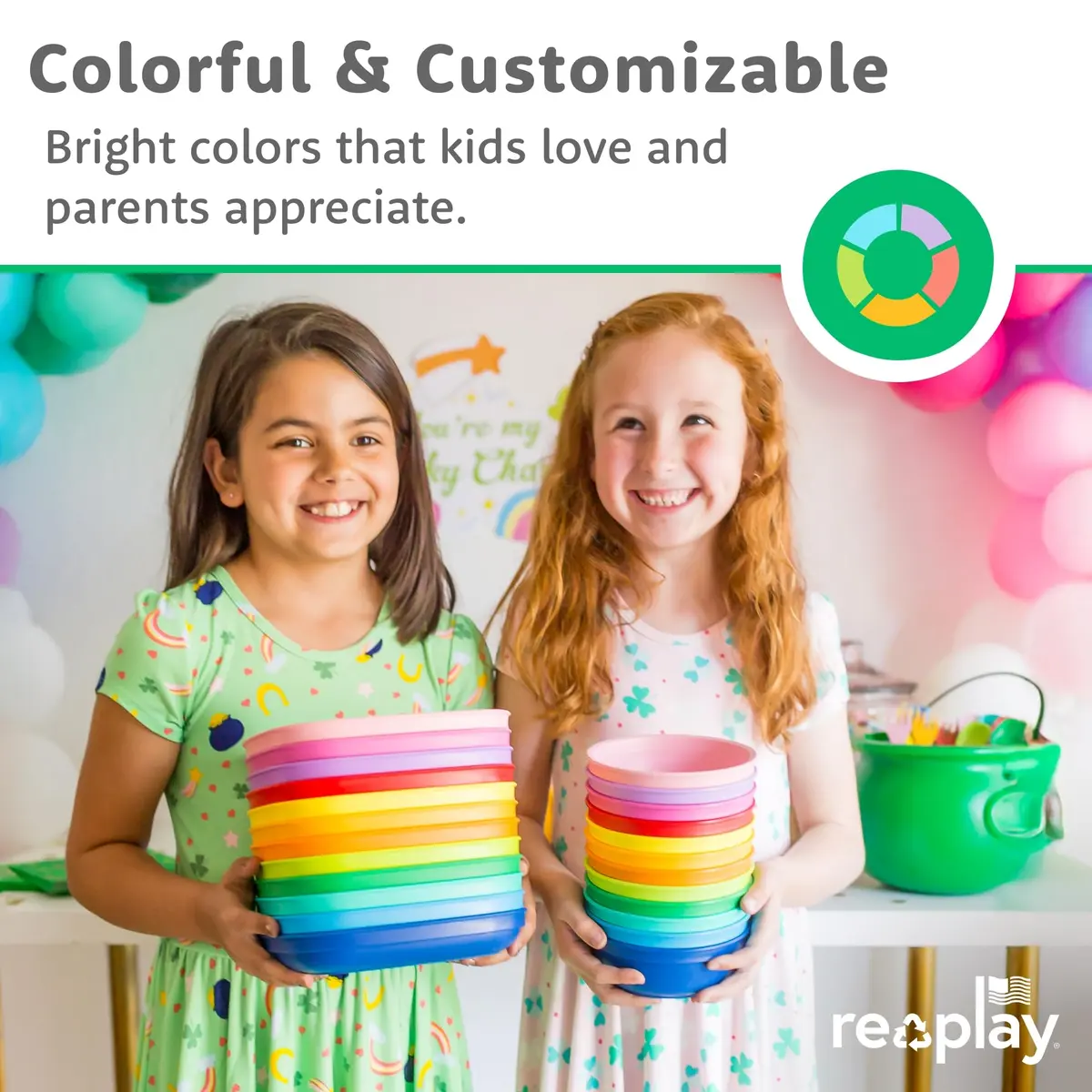 Re-Play 12 oz. Toddler Bowls Set of 4 | Deep-Walled, Durable & Reusable Snack & Meal Bowls, BPA-Free, Made in USA from Recycled Plastic - view 2