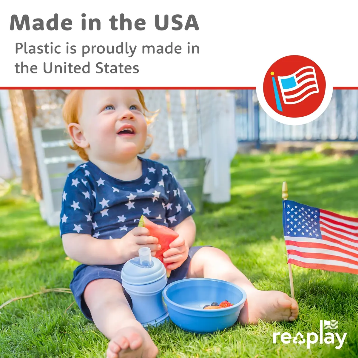 Re-Play 12 oz. Toddler Bowls Set of 4 | Deep-Walled, Durable & Reusable Snack & Meal Bowls, BPA-Free, Made in USA from Recycled Plastic - view 3
