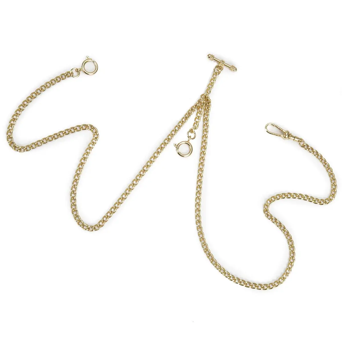 SIBOSUN Pocket Watch Chain Double Albert T-Bar Antique 29 Inch Chains Bronze Vest Waistcoat | Classic Vintage Accessory - view 4