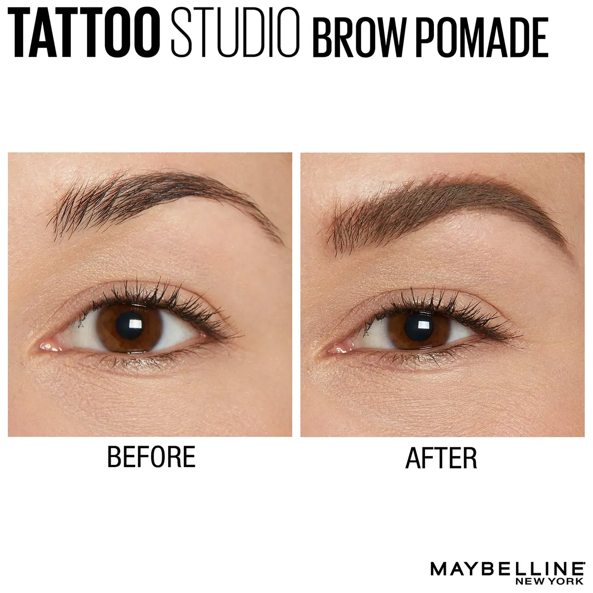 Maybelline TattooStudio Brow Pomade 0.11 Oz | Long Lasting Waterproof Eyebrow Makeup in Soft Brown - view 4