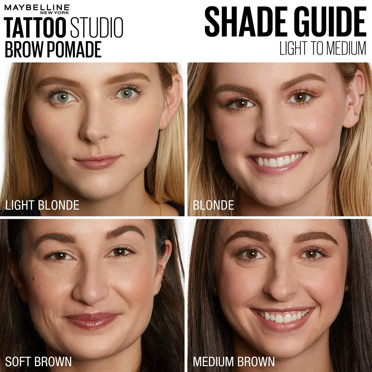 Maybelline TattooStudio Brow Pomade 0.11 Oz | Long Lasting Waterproof Eyebrow Makeup in Soft Brown - view 7