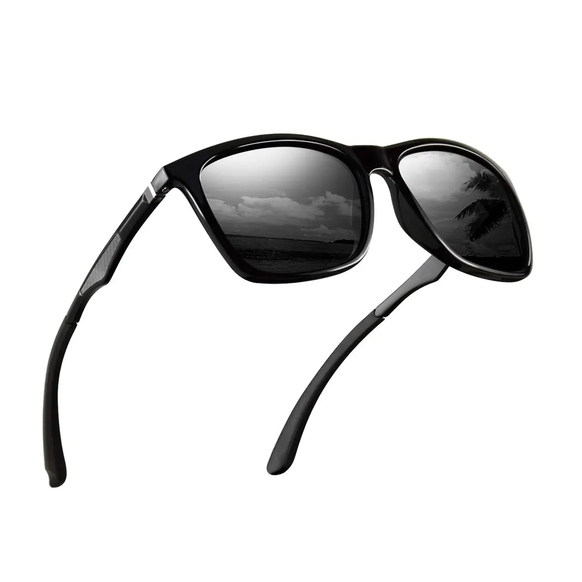 monrich Polarized Sunglasses for Men Aluminum Rectangular Sun Glasses | UV400 Protection & Classic Retro Style - main product image