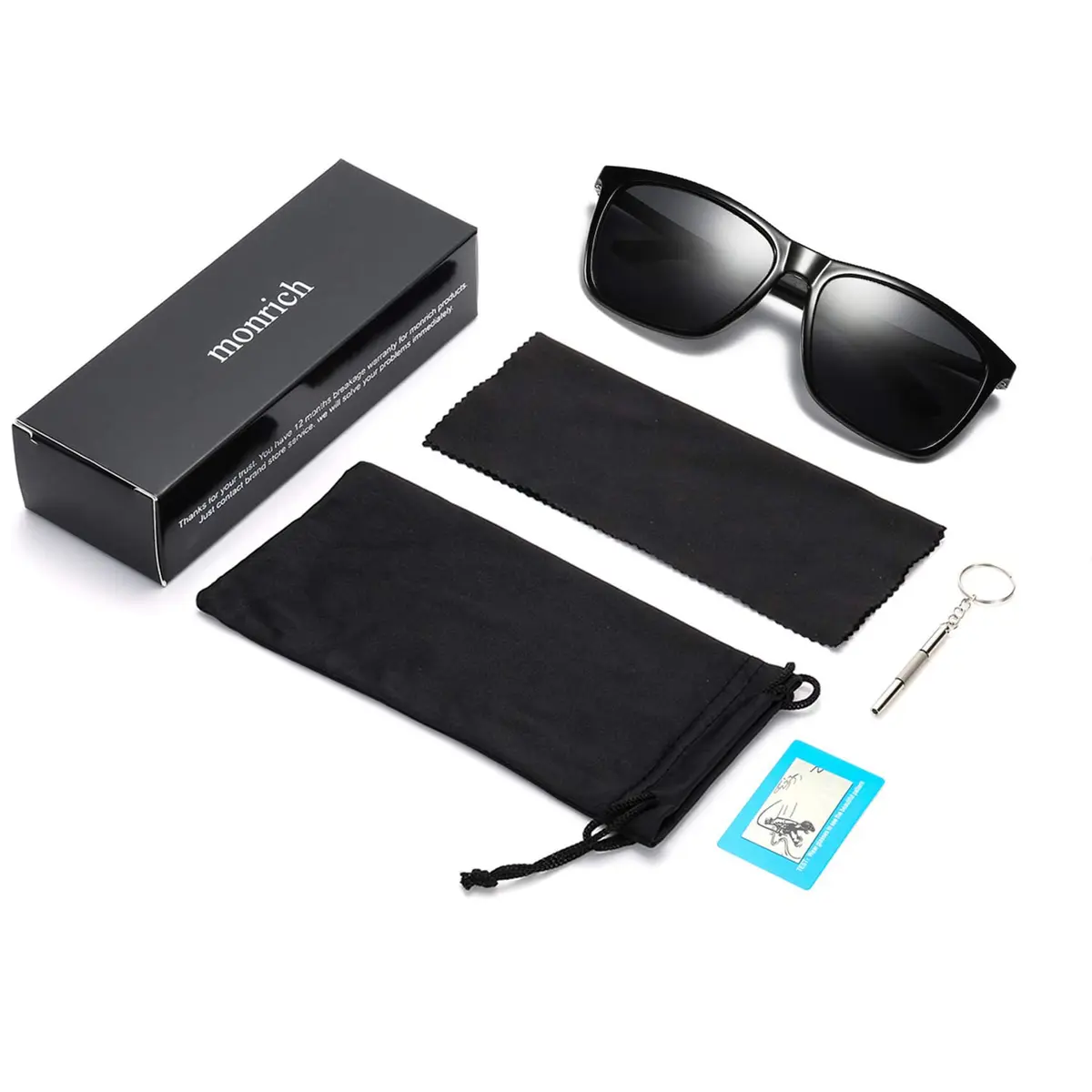 monrich Polarized Sunglasses for Men Aluminum Rectangular Sun Glasses | UV400 Protection & Classic Retro Style - view 7