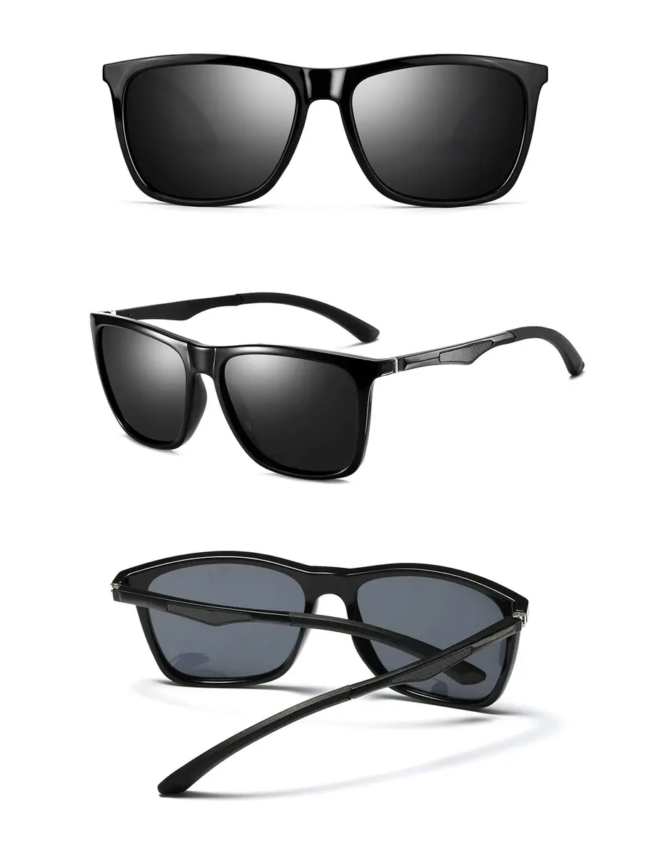 monrich Polarized Sunglasses for Men Aluminum Rectangular Sun Glasses | UV400 Protection & Classic Retro Style - view 3