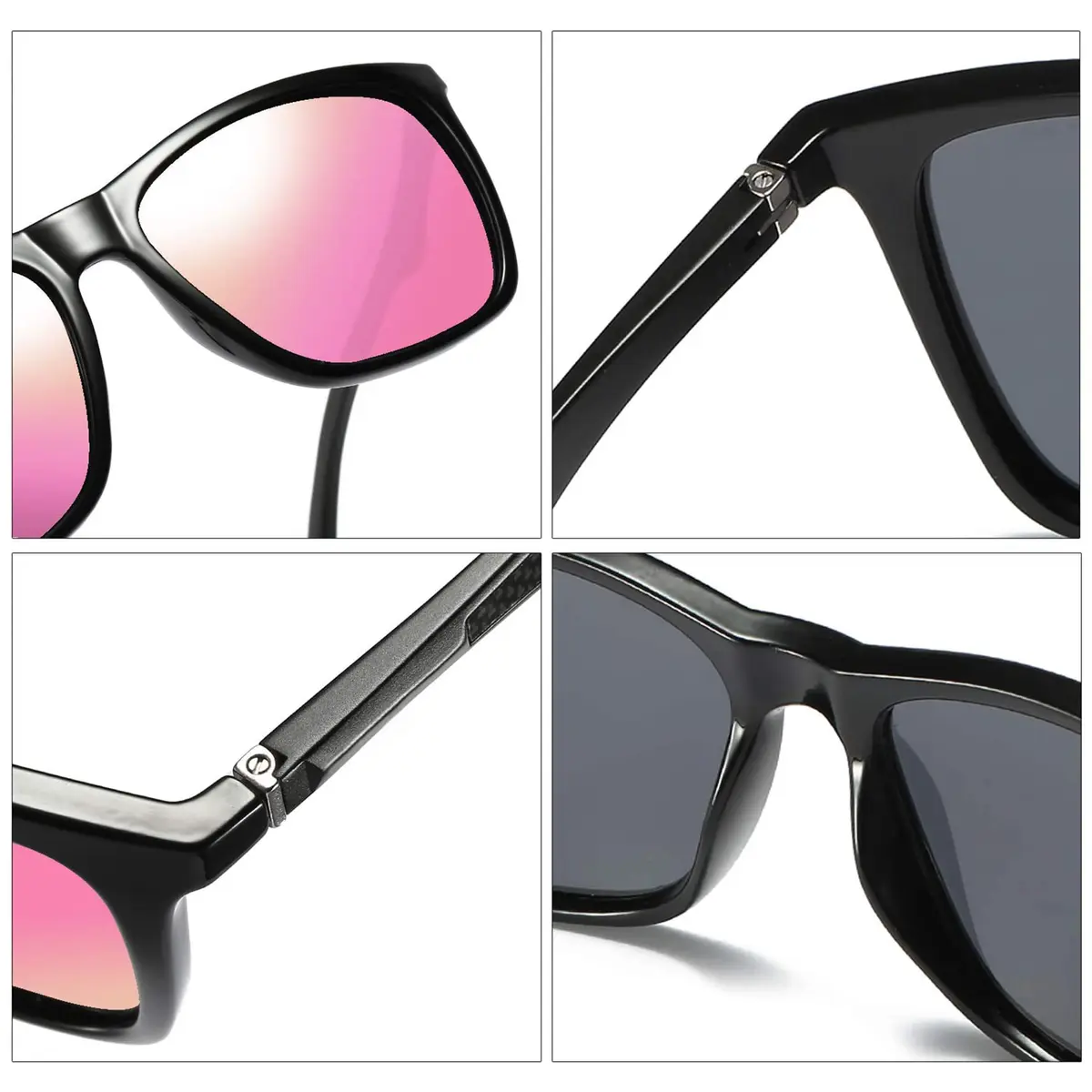 monrich Polarized Rectangular Sunglasses for Men, Aluminum-Magnesium Frame 59mm (2.32 in) | UV400 Protection - view 5