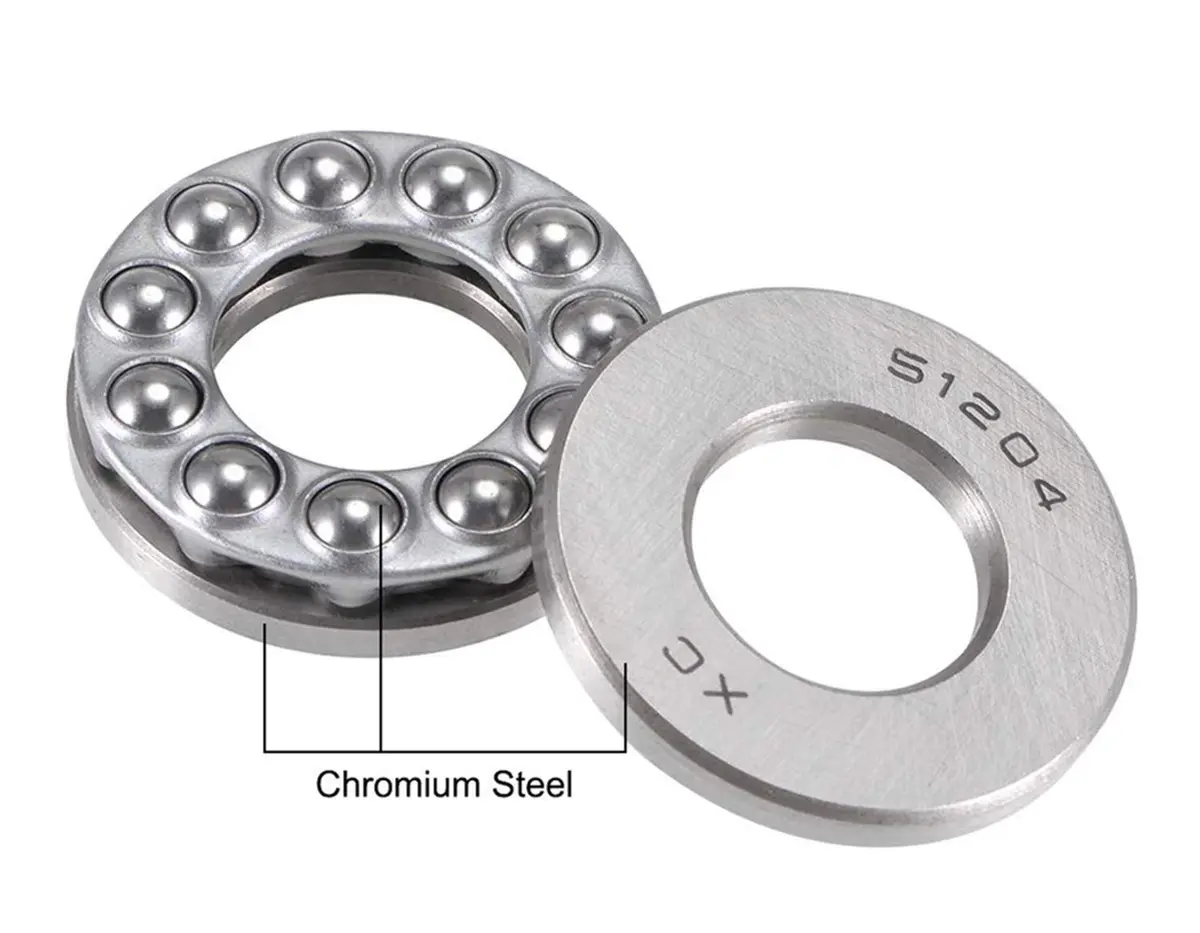 XMHF Thrust Ball Bearing 20mm x 40mm x 14mm | Carbon Steel Axial Load Support for Low-Speed Machinery - view 2