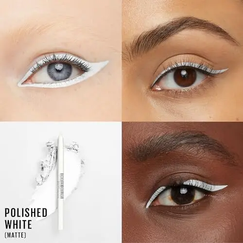 Maybelline TattooStudio Sharpenable Eyeliner Pencil, 36 Hour Wear, Waterproof, Polished White | Precision Gel Pigments - view 2