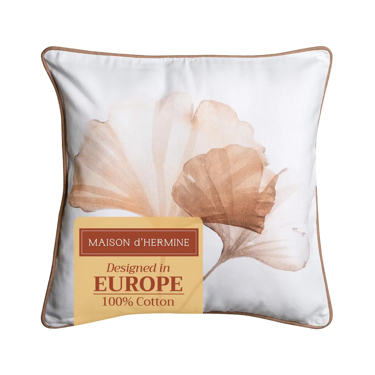 Maison d' Hermine Throw Pillow Cover 20" x 20" | 100% Cotton, Elegant European Design - main product image
