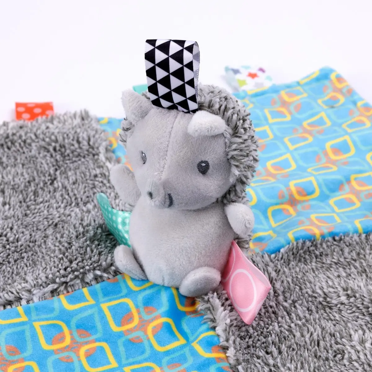 Mary Meyer Taggies Heather Hedgehog Character Blanket | Soft Baby & Toddler Toy & Blanket 13x13 inches - view 4