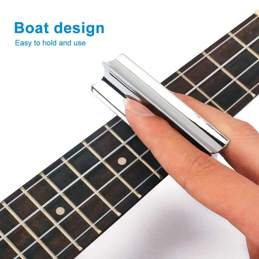 Alnicov Stainless Steel Guitar Slide Tone Bar for Dobro, Lap Steel Guitar, Hawaiian Guitar, Electric Guitar Accessories - Chrome - view 4