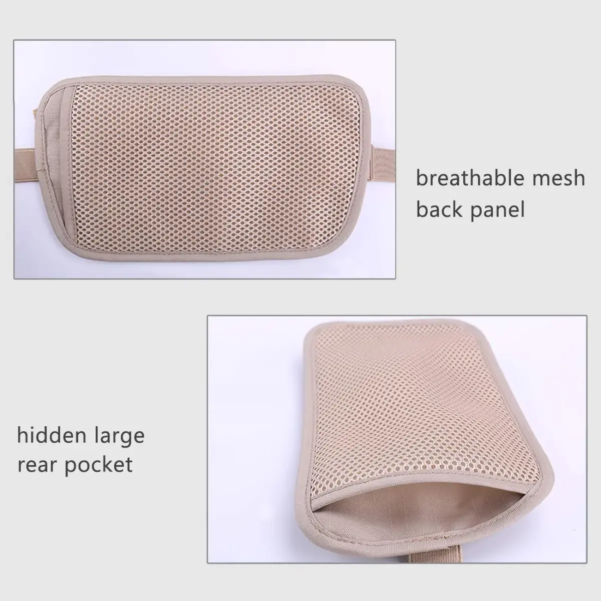 LANNEY Slim RFID Blocking Money Belt with Passport Holder & 2 RFID Sleeves | 27cm (10.6") x 14cm (5.5") - view 5