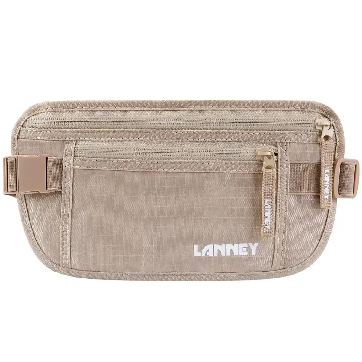 LANNEY Slim RFID Blocking Money Belt with Passport Holder & 2 RFID Sleeves | 27cm (10.6") x 14cm (5.5") - main product image