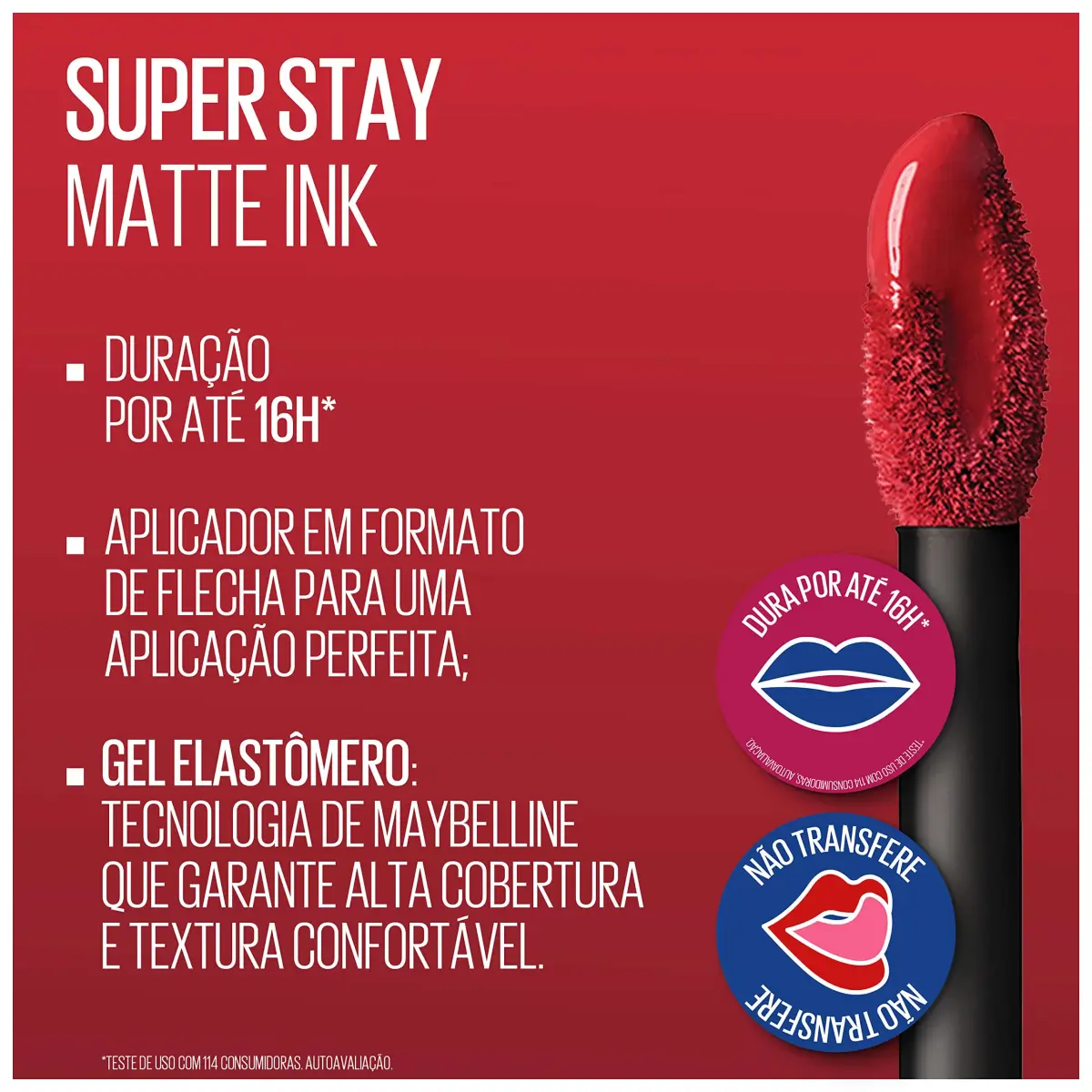 Maybelline Super Stay Matte Ink Liquid Lipstick, Founder Cranberry Red, 5ml (0.17 Fl Oz) | Long-Lasting Matte Color - view 2