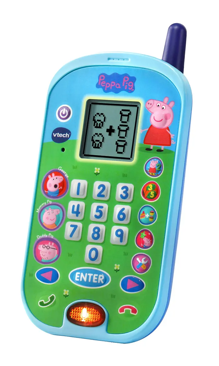 VTech Peppa Pig Let's Chat Learning Phone | Interactive Toddler Toy for Ages 2+ | Basic Math & Communication Skills - view 3