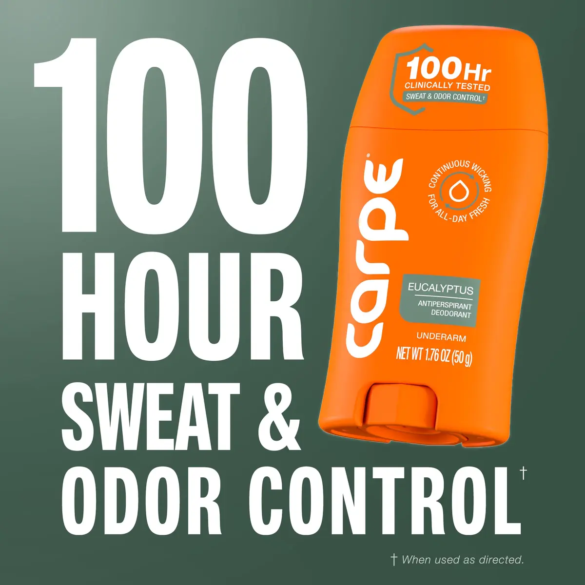 Carpe Antiperspirant Lotion Eucalyptus Scent 50ml (1.76 Fl Oz) | 100-Hour Sweat & Odor Protection - view 4