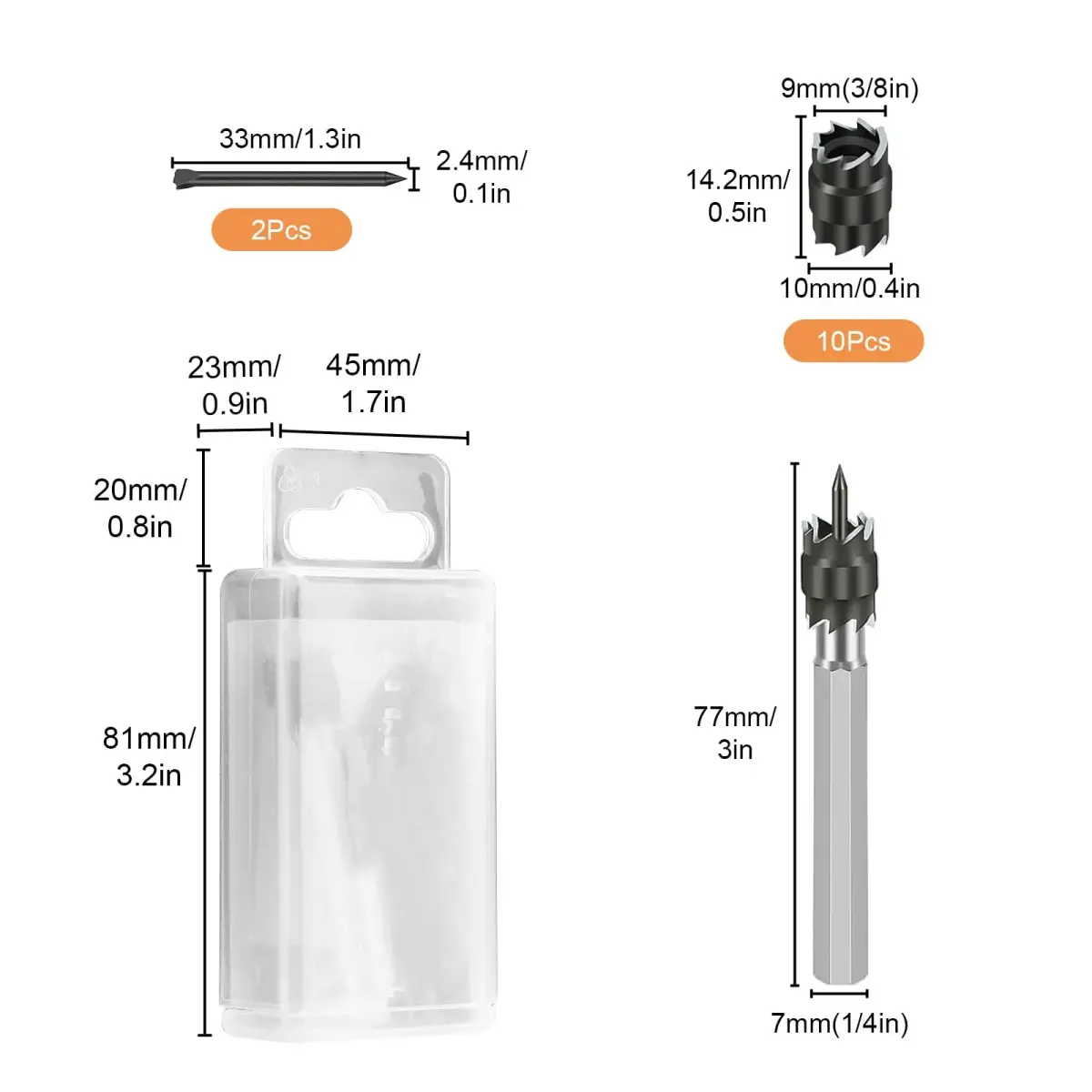 EEEKit 3/8" Spot Weld Cutter Kit | Double-Sided HSS Drill Bit for Auto Body Repair - view 8